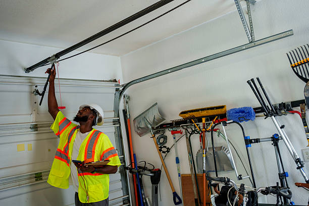 Professional Garage Door technician working in Old Saybrook Center, CT